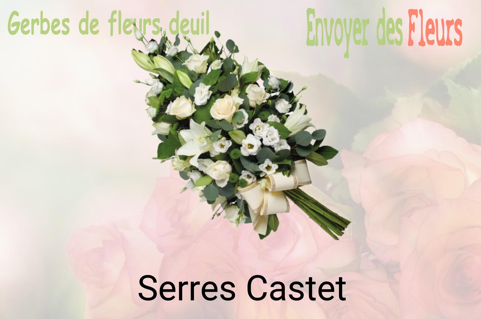 Gerbe de fleurs de deuil livrée à Serres-Castet